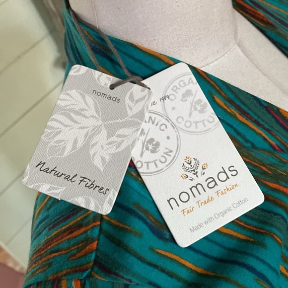 NOMADS LIVE BREATHE WEAR ORGANIC COTTON DRESS 8 NEW FAIR TRADE FASHION - Picture 2 of 9